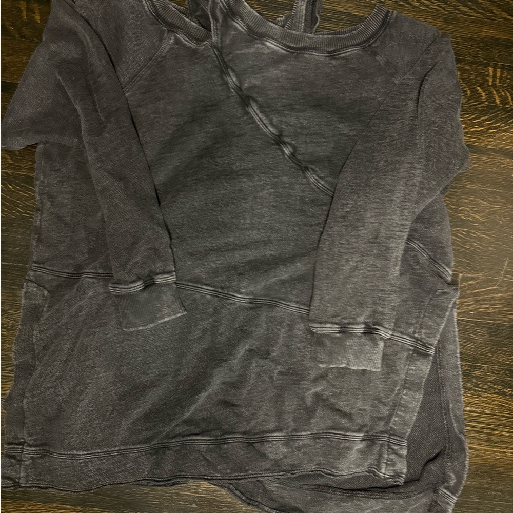 Pilcro Charcoal Knit Top